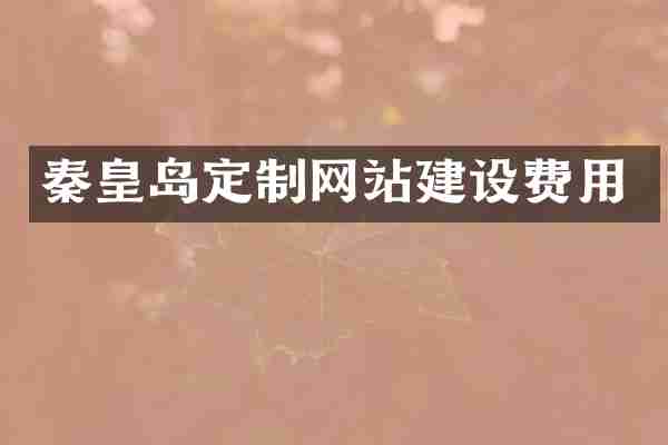 秦皇岛定制网站建设费用