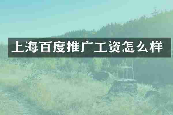 上海百度推广工资怎么样