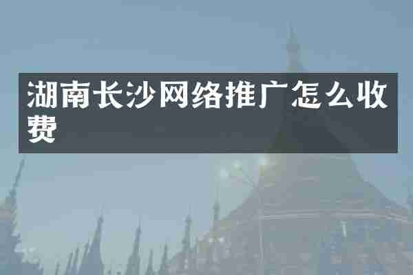 湖南长沙网络推广怎么收费