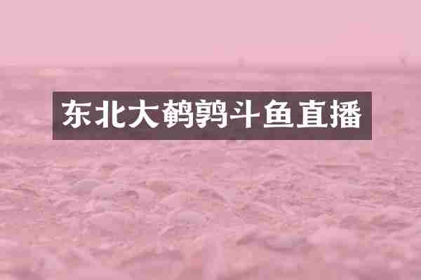 东北大鹌鹑斗鱼直播
