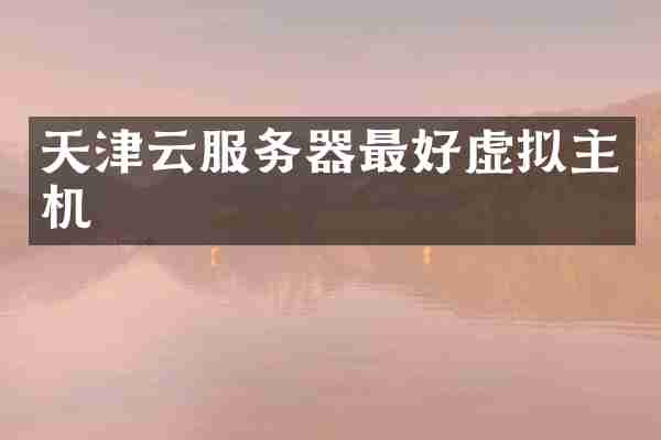 天津云服务器最好虚拟主机