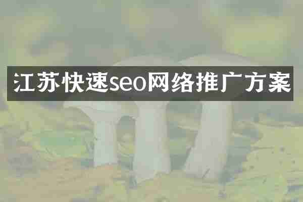 江苏快速seo网络推广方案