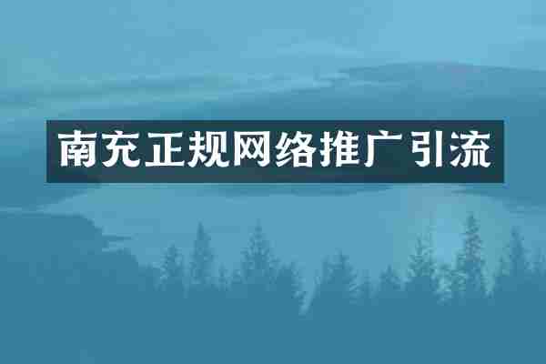 南充正规网络推广引流