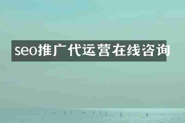 seo推广在线咨询
