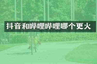 抖音和哔哩哔哩哪个更火