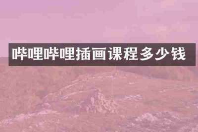 哔哩哔哩插画课程多少钱