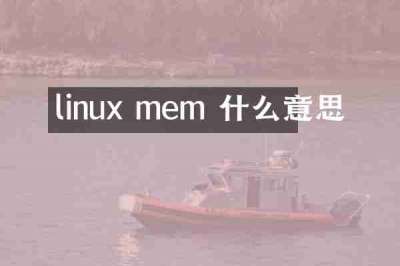 linux mem 什么意思