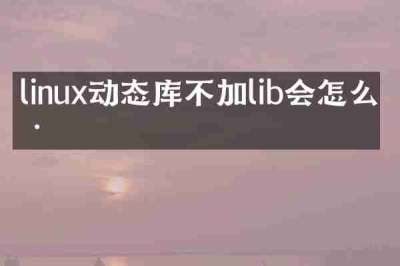 linux动态库不加lib会怎么样