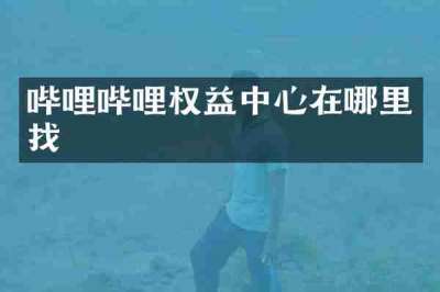 哔哩哔哩权益中心在哪里找