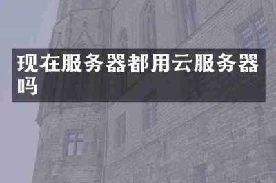 现在服务器都用云服务器吗