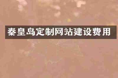 秦皇岛定制网站建设费用