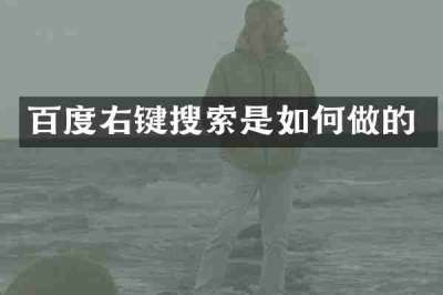 百度右键搜索是如何做的