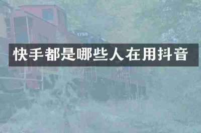 快手都是哪些人在用抖音