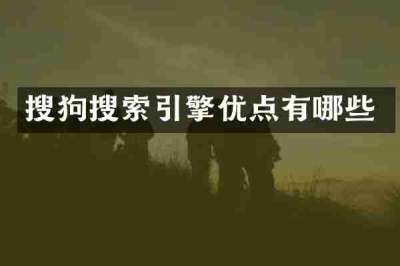 搜狗搜索引擎优点有哪些