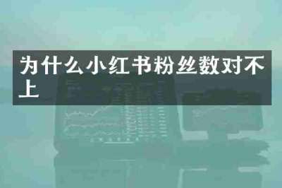 为什么小红书粉丝数对不上