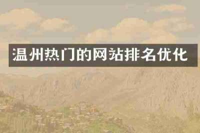 温州热门的网站排名优化