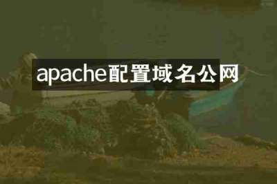 apache配置域名公网