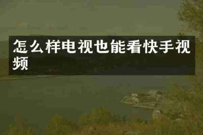 怎么样电视也能看快手视频