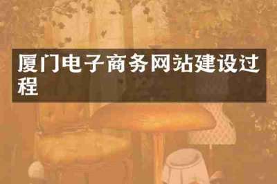厦门电子商务网站建设过程