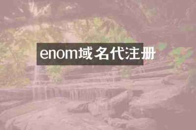 enom域名代注册