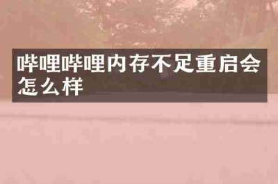 哔哩哔哩内存不足重启会怎么样