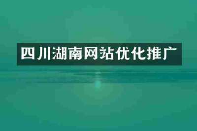 四川湖南网站优化推广