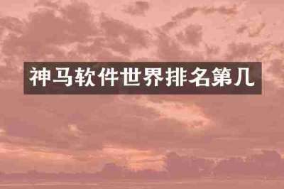 神马软件世界排名第几