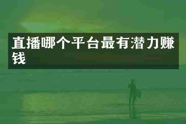 直播哪个平台最有潜力赚钱