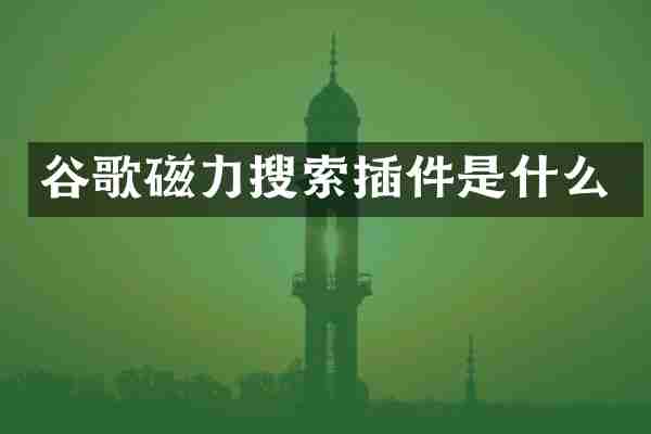 谷歌磁力搜索插件是什么