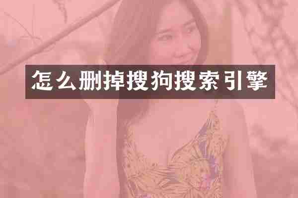 怎么删掉搜狗搜索引擎