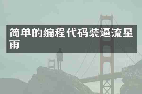 简单的编程代码流星雨