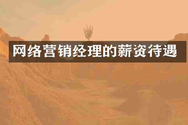 网络营销经理的薪资待遇