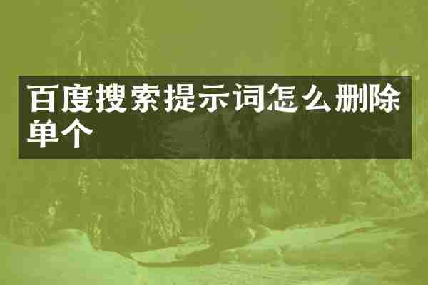 百度搜索提示词怎么删除单个