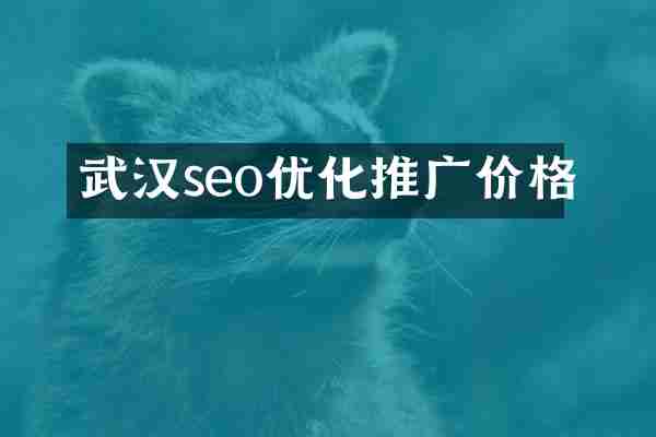 武汉seo优化推广价格
