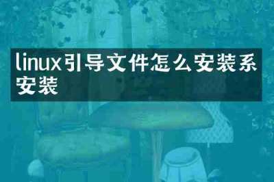 linux引导文件怎么安装系统安装