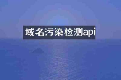 域名污染检测api