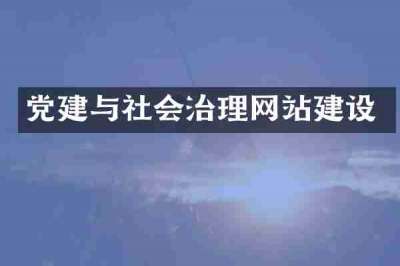 党建与社会治理网站建设