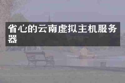 省心的云南虚拟主机服务器