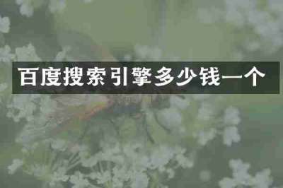 百度搜索引擎多少钱一个