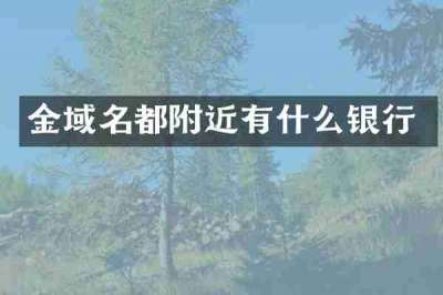 金域名都附近有什么银行