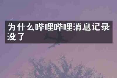 为什么哔哩哔哩消息记录没了