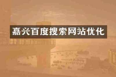 嘉兴百度搜索网站优化
