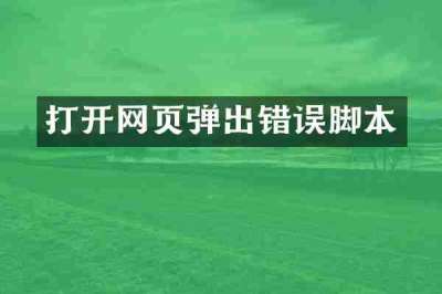 打开网页弹出错误脚本