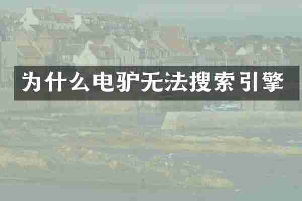 为什么电驴无法搜索引擎