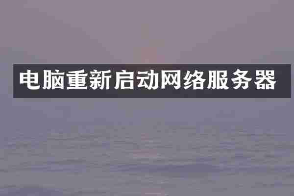 电脑重新启动网络服务器