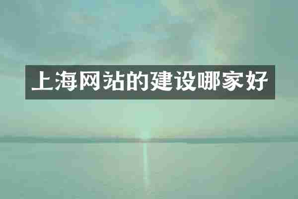 上海网站的建设哪家好