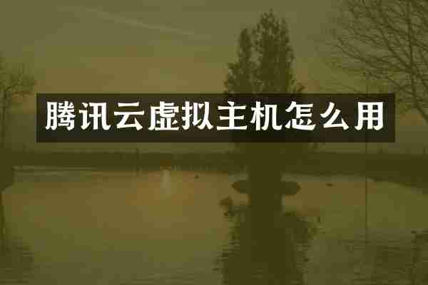 腾讯云虚拟主机怎么用
