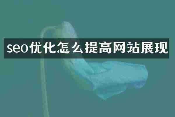 seo优化怎么提高网站展现