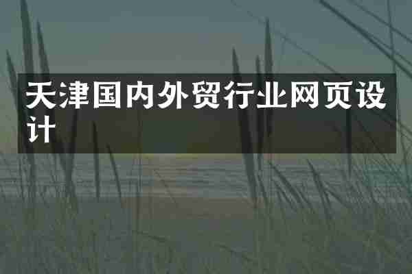 天津国内外贸行业网页设计