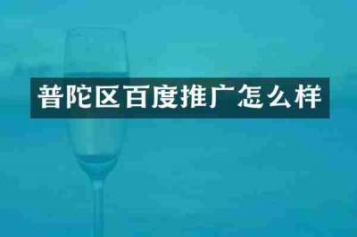 普陀区百度推广怎么样